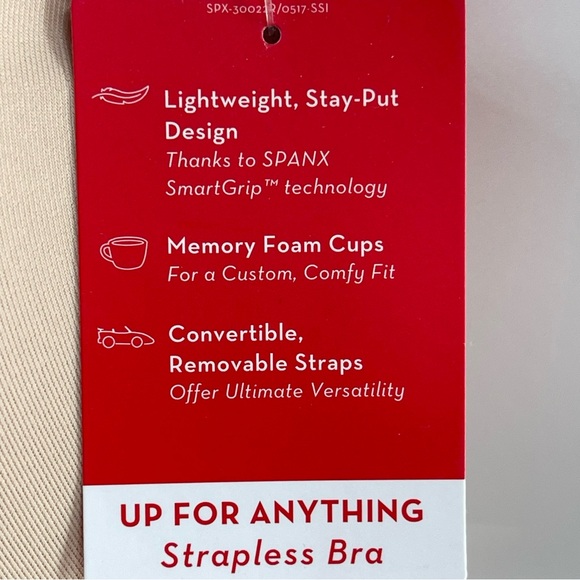 NWT SPANX Up for Anything “Strapless” Style Bra Size 38D Includes Straps Nude - Picture 9 of 11